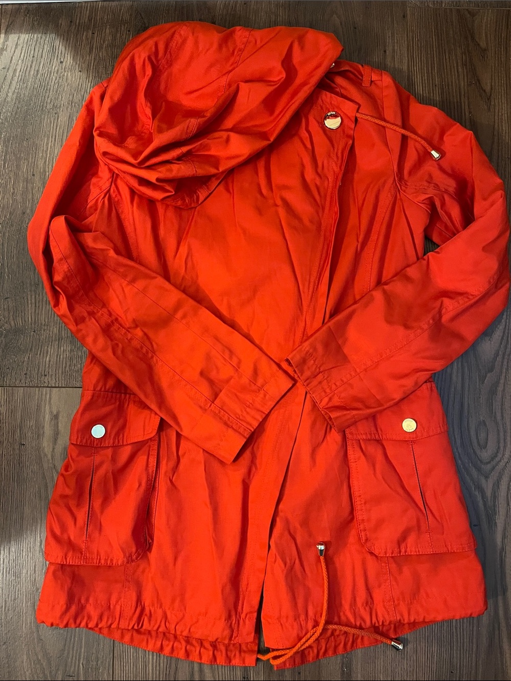 Guess Asymmetrical Zip Raincoat